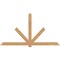 Ekena Millwork Kennewick Timber Gable Bracket, Western Red Cedar, 108"W x 58"H x 1 1/2"D x 5 1/2"F, 13/12 Pitch GBW108X58X0206KEN00SWR - alternate 1